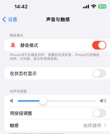 新城苹果15Pro维修网点分享iPhone15Pro系列机型中隐藏静音图标 