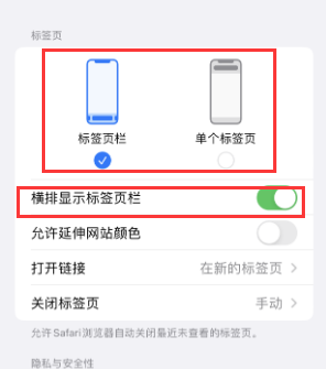 新城iPhone授权维修分享Safari浏览器如何切换标签栏位置 